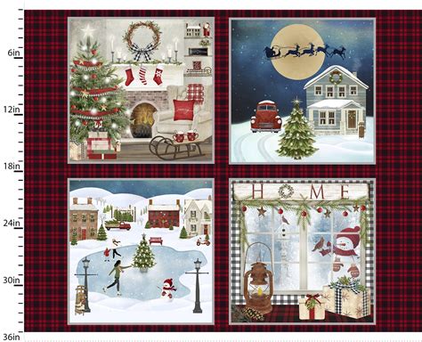 Christmas Holiday Fabric Panels