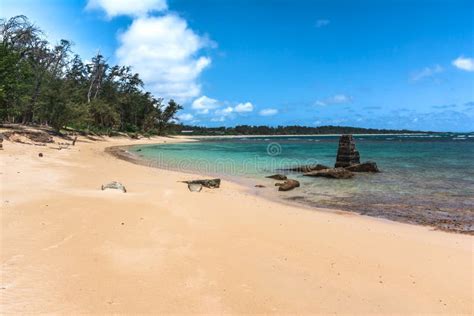 Malaekahana Sand Beach, Oahu, Hawaii Stock Image - Image of hawaii ...