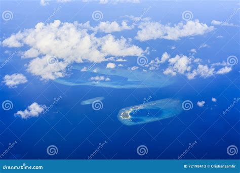 Beautiful Aerial View Maldives Stock Image - Image of lagoon, clear ...