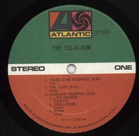 Yes The Yes Album US vinyl LP album (LP record) (728071)