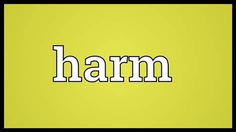 Harm Meaning - YouTube