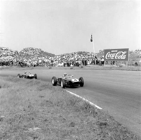 1960 Dutch Grand Prix: Innes Ireland followed by Alan