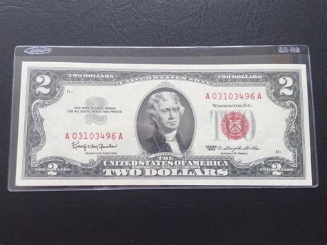 Wow 1963 $2 TWO DOLLAR BILL RED SEAL ,UNCIRCULATED | #1892850746