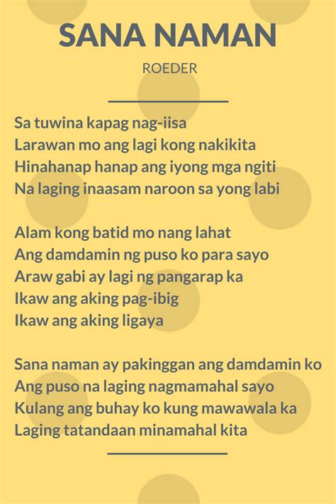 Tagalog Song Lyrics