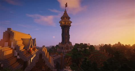 Made a watch tower for my village : r/Minecraft