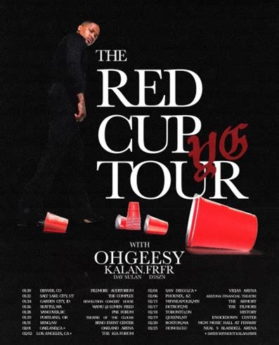 News: YG Announces 'The Red Cup' Tour 2023 - SCENE IN THE DARK