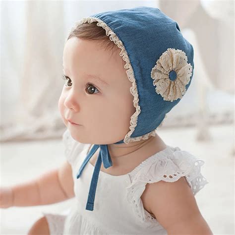 New Summer Fall Unisex Newborn Baby Girls Cotton Hat Cute Flower Hat ...