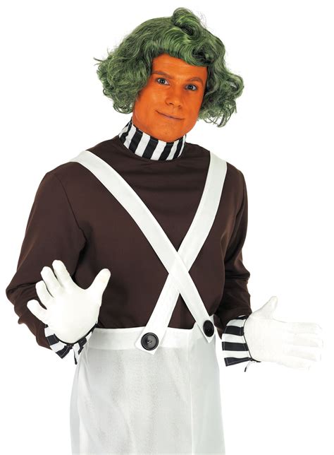 Mens Oompa Loompa Costume Umpa Lumpa Halloween Adult Fancy Dress Outfit ...