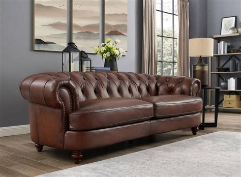 Brown Modern Luxury Leather Sofa, For Home at Rs 44000/piece in New ...