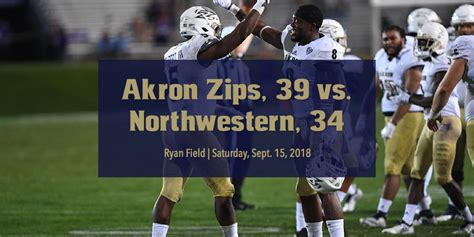 Akron Stuns Northwestern, 39-34 - University of Akron Athletics