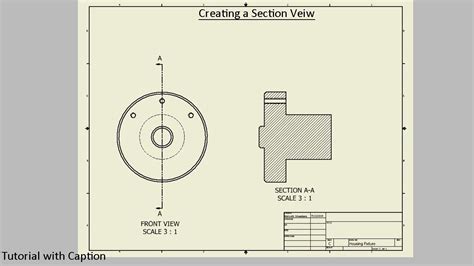 🔖 Creating a Section View (Autodesk Inventor) - YouTube