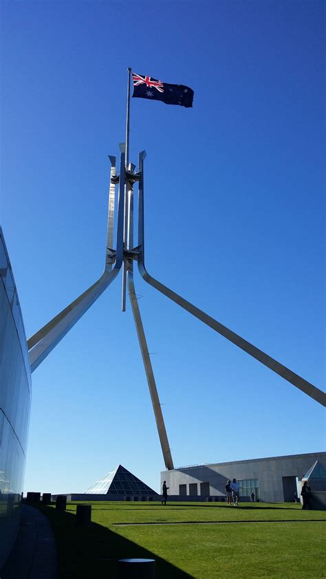 Awesome flag pole Parliament House | Australia landscape, Canberra australia, Houses of parliament