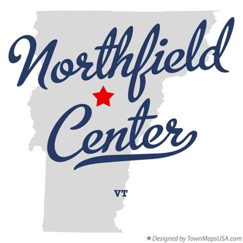 Map of Northfield Center, VT, Vermont