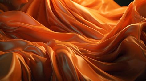 Premium AI Image | Orange fabric with a light shining on it