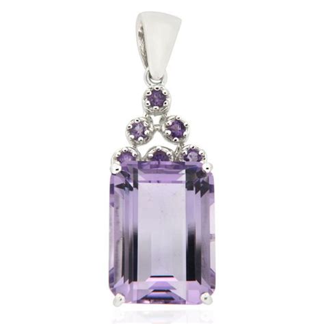 Rose De France Amethyst Pendant in Sterling Silver 11.93cts | Amethyst, Amethyst pendant, Pendant