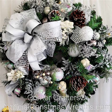 WHITE CHRISTMAS WREATH | ArtificialChristmasWreaths.com | ACWreaths | CHRISTMAS WREATHS