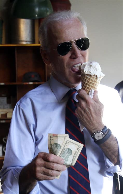 Joe Biden eats ice cream, wears sunglasses, flashes cash for most Joe Biden pic ever