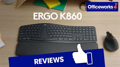 Logitech ERGO K860 Wireless Keyboard Black - YouTube