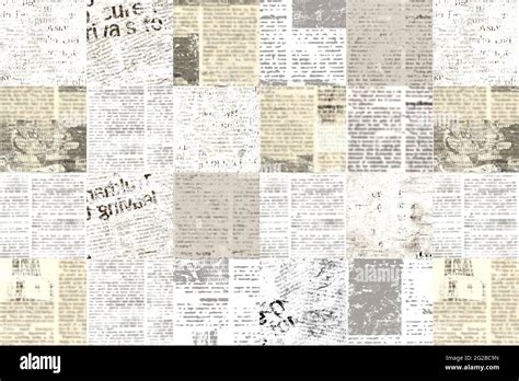 Newspaper paper grunge aged newsprint pattern background. Vintage old ...