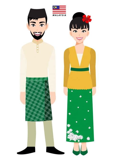 pakaian tradisional melayu clipart - Michelle Ball