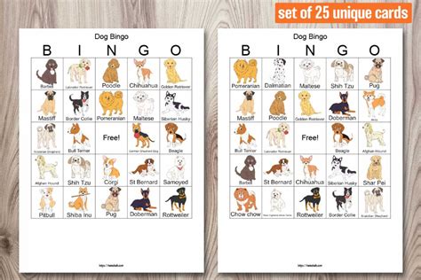 25 Printable Dog Bingo Boards - Puppy Dog Birthday Party Bingo – The Artisan Life