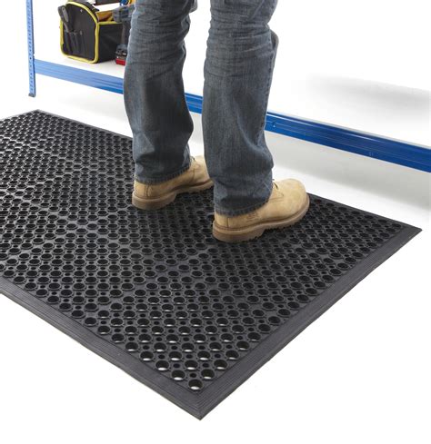 Non-Slip Anti-Fatigue Mat Rubber Indoor Large Door Entrance Mat Workshop 3 Sizes