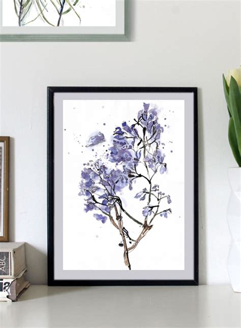 Jacaranda Print Violet Jacaranda Flowers Watercolor Painting | Etsy | Floral watercolor ...