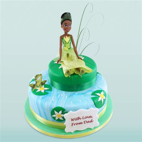 Princess Tiana and Frog Two~Tier Cake |Two Tier Cake|The Cake Store