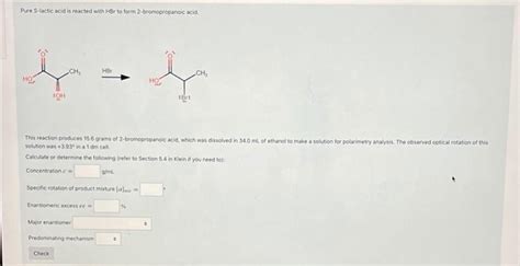 Solved One commonly used measure of optical purity is the | Chegg.com