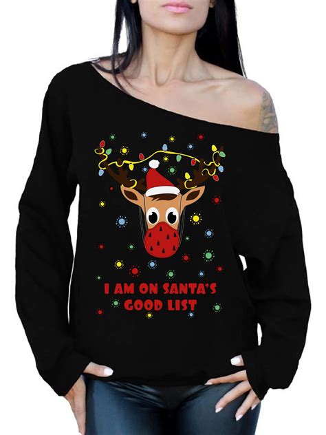 Deer Wearing Mask 2020 - Funny Christmas Sweater - Happy Holiday Ugly ...