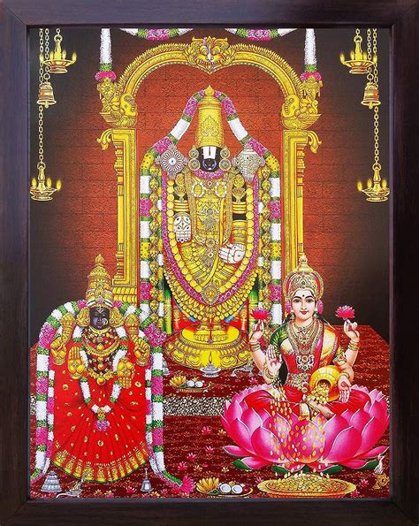 Tirupati Balaji Lord Venkateswara Swamy With Ganesha And Lakshmi ...