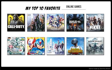 Top 10 Favorite Online Games by TacticalCTUBlak on DeviantArt