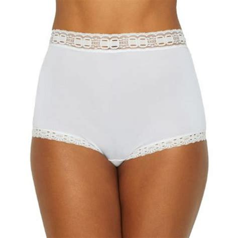 Olga - Women's Olga 873 Secret Hug Scoop Full Brief Panty (White 5) - Walmart.com - Walmart.com