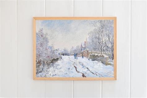 Claude Monet Winter Landscape Digital Download Snow at - Etsy