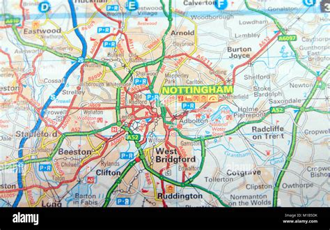 Nottingham map hi-res stock photography and images - Alamy