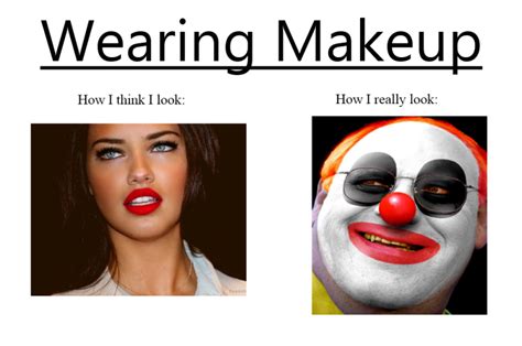 Makeup | What You Think You Look Like vs. What You Actually Look Like | Know Your Meme