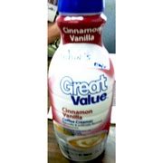 Great Value Coffee Creamer, Cinnamon Vanilla: Calories, Nutrition Analysis & More | Fooducate