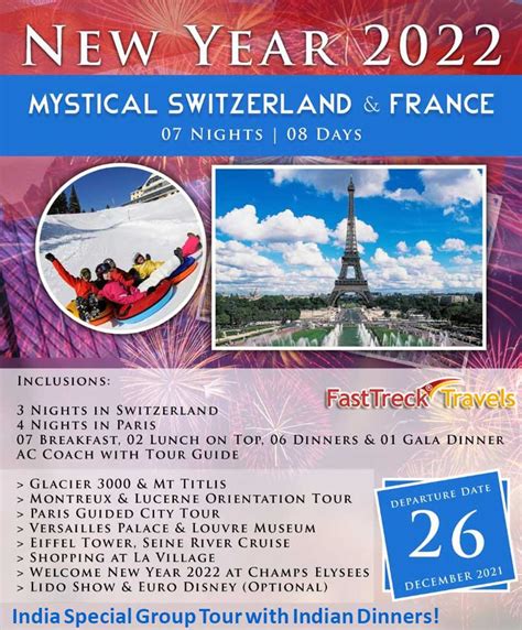 Mystical Switzerland and France New Year 2022 Tour Package