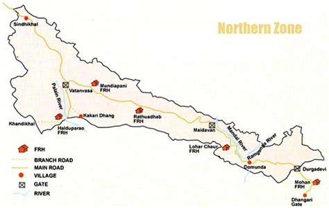 North Tourism Zone Map - Jim Corbett National Park