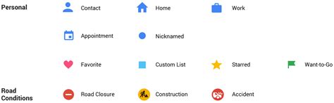 Updated iconography, styling & color coding rolling out to Google Maps app