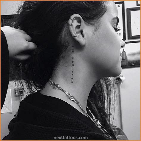 Classy Female Neck Tattoos | Neck tattoos women, Side neck tattoo ...