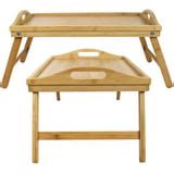 Greenco Bamboo Foldable Breakfast Table, Laptop Desk, Bed Table, Serving Tray - Walmart.com