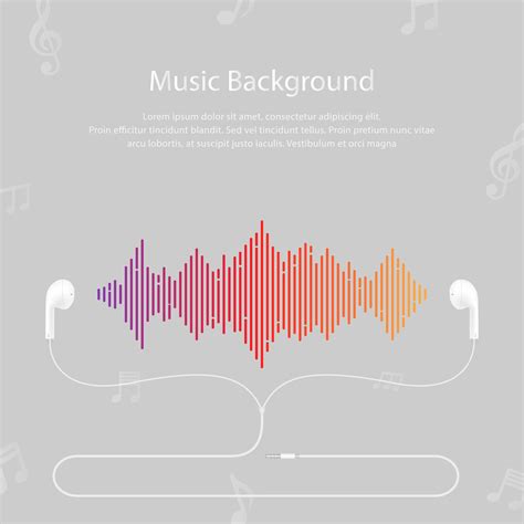 Colorful sound waves with headphones poster 1270441 Vector Art at Vecteezy