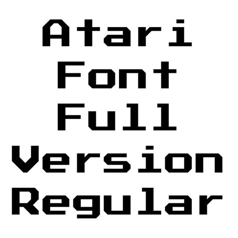 Atari Font Full Version Regular font - Free fonts on Creazilla | Creazilla