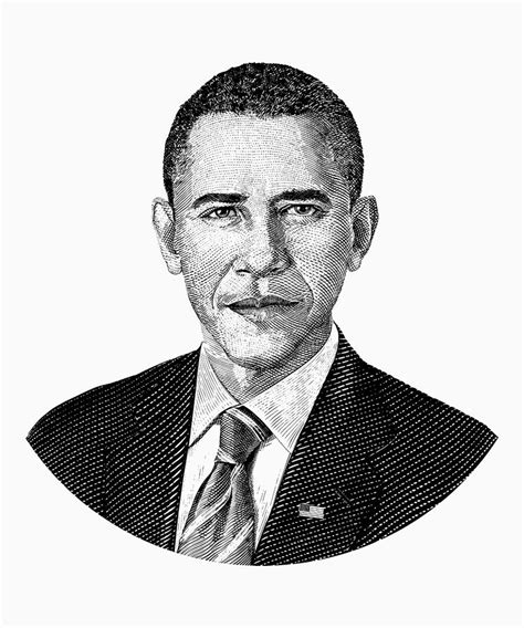 President Barack Obama Graphic Black and White Digital Art by War Is ...