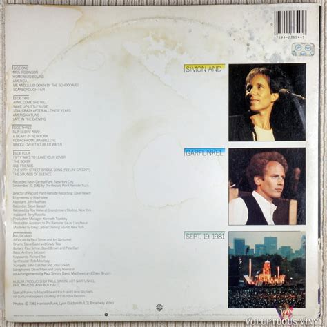 Simon & Garfunkel ‎– The Concert In Central Park (1982) 2 × Vinyl, LP ...