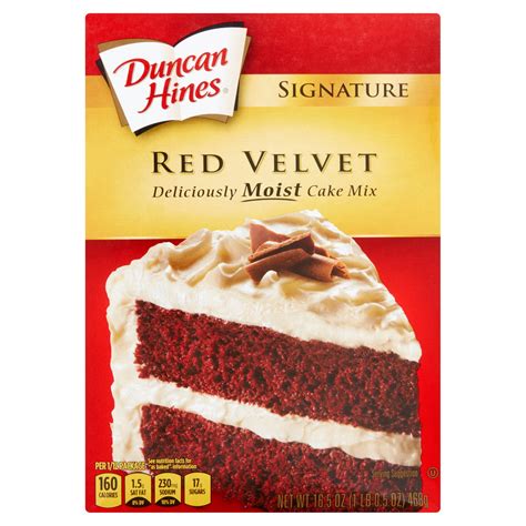 Duncan Hines Signature Red Velvet Moist Cake Mix 16.5 oz - Walmart.com