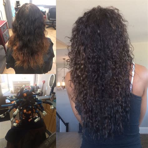 Perm before and after | Long hair styles, Curly perm, Hair beauty