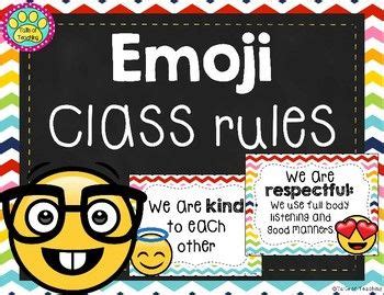 Emoji Class Rules | Class rules, Class rules poster, Classroom rules poster