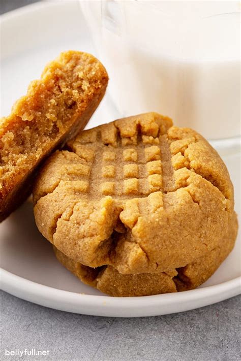 Easy Peanut Butter Cookies {only 5 ingredients!} - Belly Full